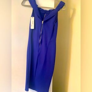 Off shoulder fitted Royal Blue Sexy dress